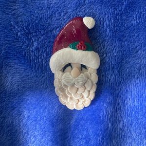 Vintage Santa pin with beard